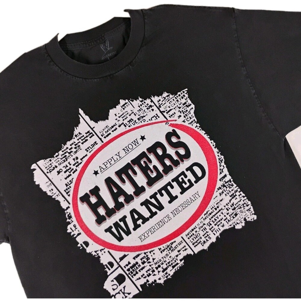 WWE Authentic Be Miz T-Shirt Haters Wanted Graphic Double Sided Size Large